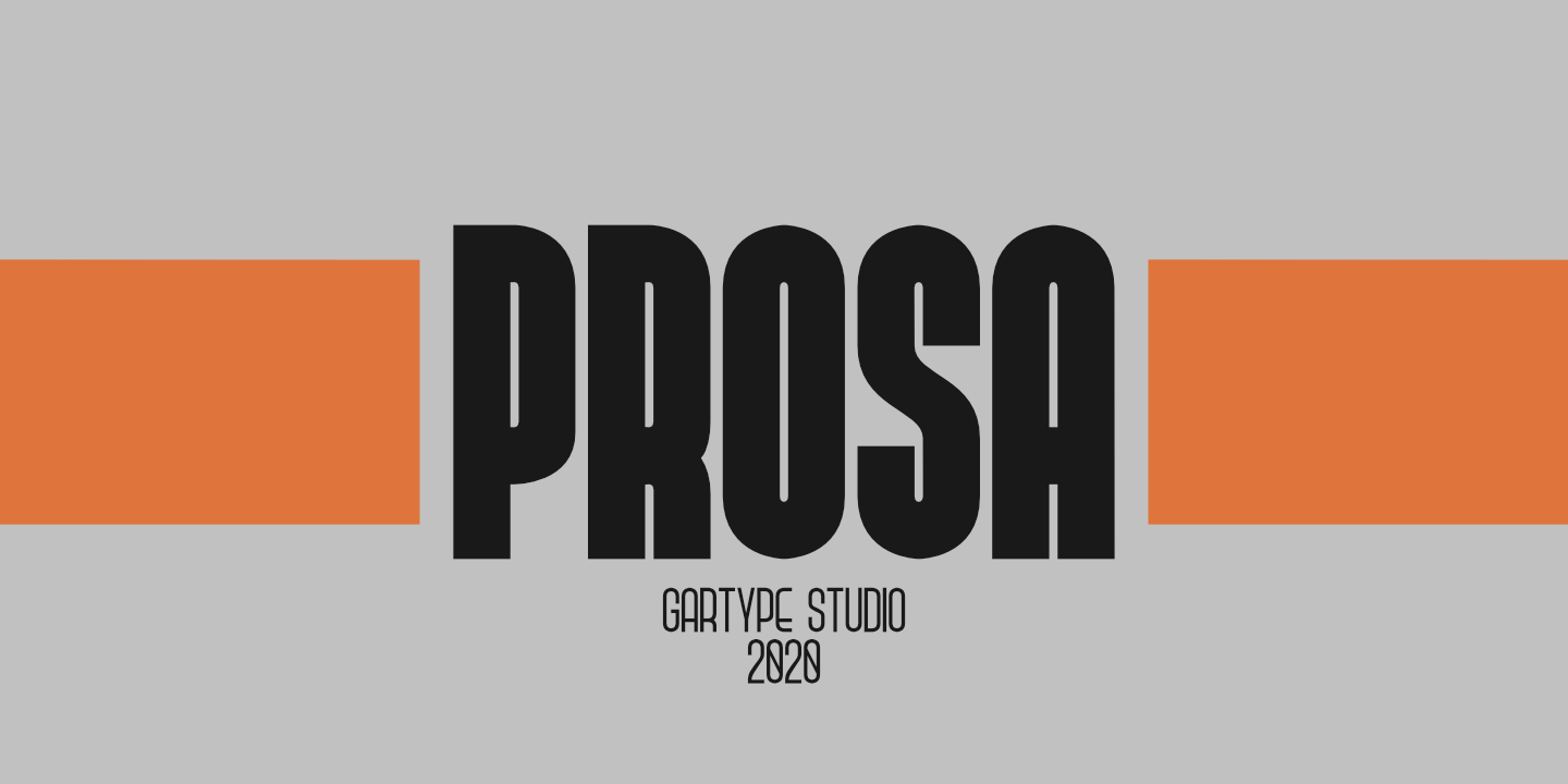 Пример шрифта Prosa GT